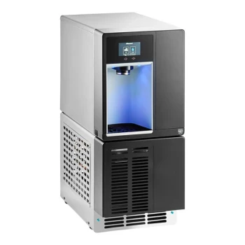 Scratch and Dent Follett 7UC114A-HW-NF-ST-00 Champion 7 Series Air-Cooled Chewblet Undercounter Ice Maker and Hot / Ambient Water Dispenser with 7 lb. Bin - 115V, 100 lb.