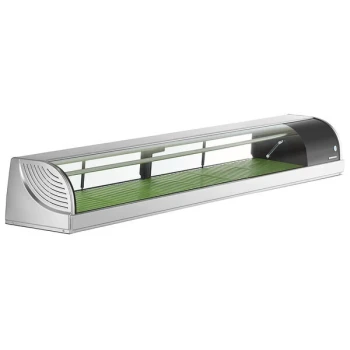 Scratch and Dent Hoshizaki HNC-210BA-R-SLH Curved Glass Refrigerated Sushi Display Case 83" - Right Side Compressor