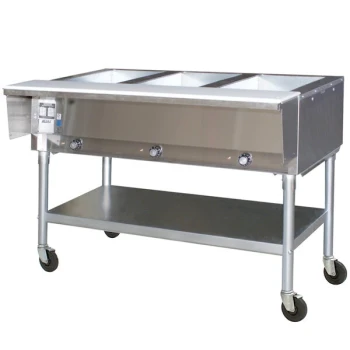 Scratch and Dent Eagle Group PDHT3 Portable Electric Hot Food Table Three Pan - Open Well, 120V