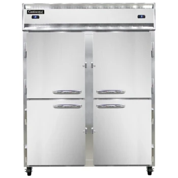 Continental Refrigerator 2RFEN-HD 57" Half Door Extra-Wide Dual Temperature Reach-In Refrigerator / Freezer