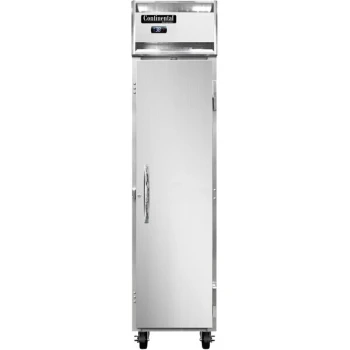 Continental Refrigerator D1RSESN Designer Line 18" Narrow Shallow Depth Solid Door Reach-In Refrigerator