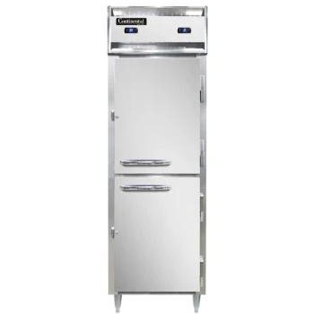 Continental D1RFENHD 29" Solid Half Door Extra-Wide Dual Temperature Reach-In Refrigerator/Freezer