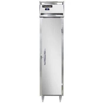 Continental Refrigerator D1RSESNSS 18" Narrow Shallow Depth Solid Door Reach-In Refrigerator