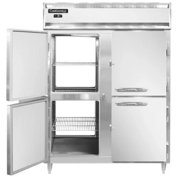 Continental Refrigerator D2FENSAPTHD 57" Extra-Wide Solid Half Door Pass-Through Freezer