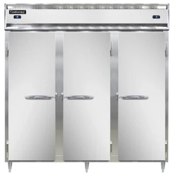 Continental Refrigerator D3RRFN 78" Solid Door Dual Temperature Reach-In Refrigerator/Refrigerator/Freezer