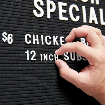 Aarco HFD.5 1/2" Helvetica Universal Single Tab Letter and Number Double Set - 330 Characters