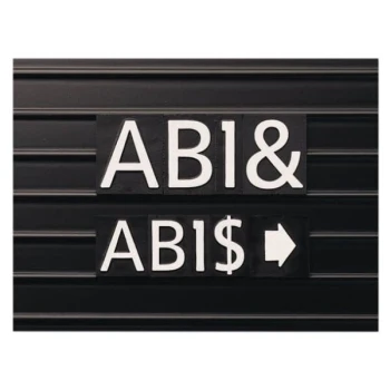 Quartet M1 1" White Magnetic Character Set - 128 Characters