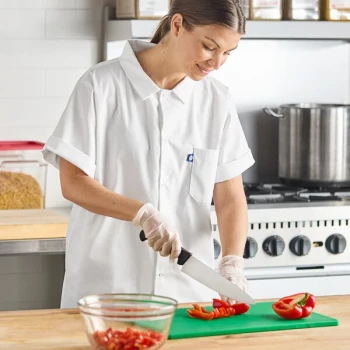 Uncommon Chef 0950 White Customizable Six Snap Cook Shirt - 4XL