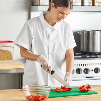 Uncommon Chef 0954 White Customizable No Pocket Cook Shirt - 2XL