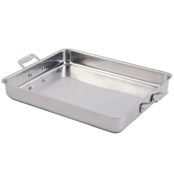 Bon Chef 60012CLD Cucina 5 Qt. Stainless Steel Roasting Pan - 14 5/8" x 12" x 2 1/4"
