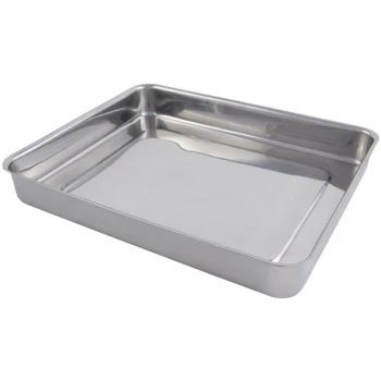 Bon Chef 60017 Cucina 5 Qt. Stainless Steel Roasting Pan - 14" x 12 1/8" x 2 1/8"