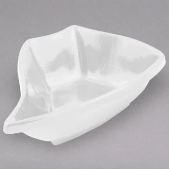 Bon Chef 70006PWHT Futura 32 Oz. White Sandstone Finish Cast Aluminum Bowl