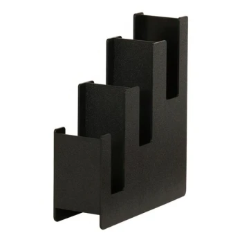 Cal-Mil Classic Black Plastic 3-Tier Cup / Lid Organizer 23187-13