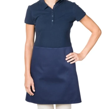 Intedge Navy Blue Poly-Cotton 4-Way Waist Apron - 38" x 34"