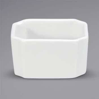 Oneida Buffalo Bright White Ware by 1880 Hospitality F8010000906 3 1/4" x 2 5/8" Porcelain Sugar Packet Holder - 36/Case