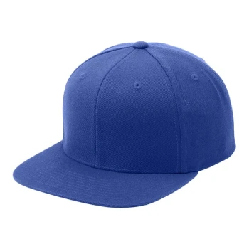 Sport-Tek STC19 Customizable True Royal 6-Panel Flat Bill Snapback Cap - Structured, High Profile