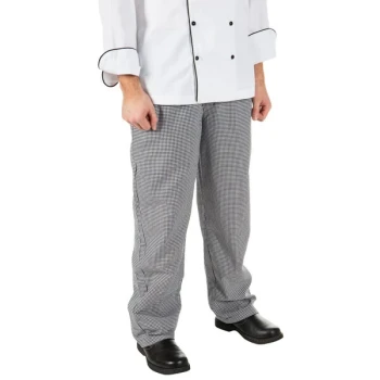 Mercer Culinary Millennia® Unisex Houndstooth Cook Pants M60030HT - S