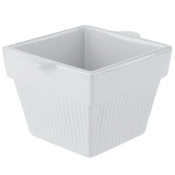 TableCraft CW1460GY 1.5 Qt. Gray Cast Aluminum Square Condiment Bowl
