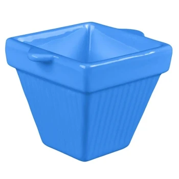 TableCraft CW1480CBL 18 oz. Cobalt Blue Cast Aluminum Square Condiment Bowl