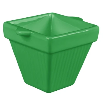 TableCraft CW1480GN 18 oz. Green Cast Aluminum Square Condiment Bowl