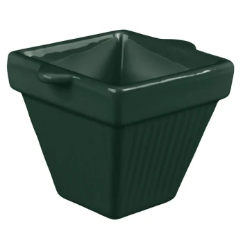TableCraft CW1480HGN 18 oz. Hunter Green Cast Aluminum Square Condiment Bowl
