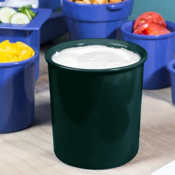 TableCraft CW1680HGN 2.5 Qt. Hunter Green Cast Aluminum Salad Dressing Bowl