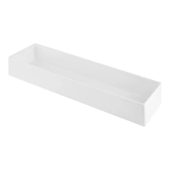 TableCraft CW4018W Contemporary Collection White 3.5 Qt. Cast Aluminum Straight Sided Bowl - 3" Deep