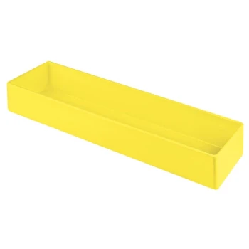 TableCraft CW4018Y Contemporary Collection Yellow 3.5 Qt. Cast Aluminum Straight Sided Bowl - 3" Deep