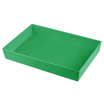 TableCraft CW5000GN Simple Solutions Full Size Green Cast Aluminum Straight Sided Bowl - 3" Deep