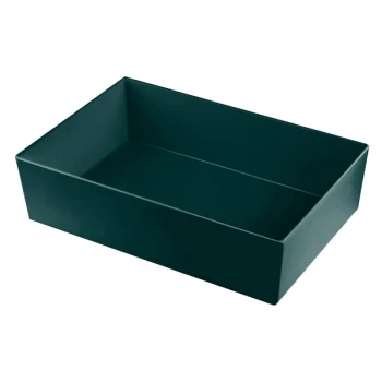 TableCraft CW5002HGN Simple Solutions Full Size Hunter Green Cast Aluminum Deep Straight Sided Bowl - 5" Deep