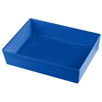 TableCraft CW5004CBL Simple Solutions 1/2 Size Cobalt Blue Cast Aluminum Straight Sided Bowl - 3" Deep