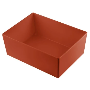 TableCraft CW5006CP Simple Solutions 1/2 Size 8 Qt. Copper Cast Aluminum Deep Straight Sided Bowl - 5" Deep