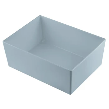 TableCraft CW5006GY Simple Solutions 1/2 Size 8 Qt. Gray Cast Aluminum Deep Straight Sided Bowl - 5" Deep