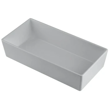 TableCraft CW5012N Simple Solutions 1/3 Size Natural Finish Cast Aluminum Straight Sided Bowl - 3" Deep