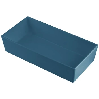 TableCraft CW5012PB Simple Solutions 1/3 Size Pigeon Blue Cast Aluminum Straight Sided Bowl - 3" Deep