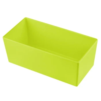 TableCraft CW5014LG Simple Solutions 1/3 Size Lime Green Cast Aluminum Deep Straight Sided Bowl - 5" Deep