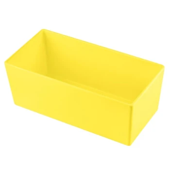 TableCraft CW5014Y Simple Solutions 1/3 Size Yellow Cast Aluminum Deep Straight Sided Bowl - 5" Deep