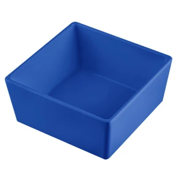 TableCraft CW5016CBL Simple Solutions 1/6 Size Cobalt Blue Cast Aluminum Straight Sided Bowl - 3" Deep