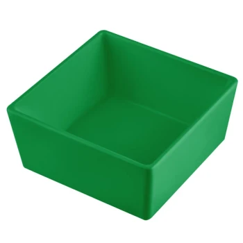 TableCraft CW5016GN Simple Solutions 1/6 Size Green Cast Aluminum Straight Sided Bowl - 3" Deep