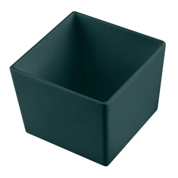 TableCraft CW5018HGN Simple Solutions 1/6 Size Hunter Green Cast Aluminum Straight Sided Bowl - 5" Deep