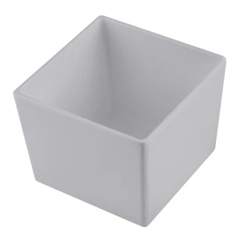 TableCraft CW5018N Simple Solutions 1/6 Size Natural Finish Cast Aluminum Straight Sided Bowl - 5" Deep