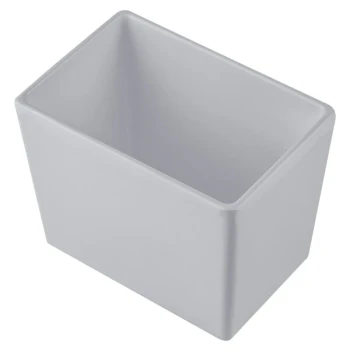 TableCraft CW5022N Simple Solutions 1/9 Size Natural Finish Cast Aluminum Deep Straight Sided Bowl - 5" Deep