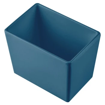 TableCraft CW5022PB Simple Solutions 1/9 Size Pigeon Blue Cast Aluminum Deep Straight Sided Bowl - 5" Deep