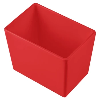 TableCraft CW5022R Simple Solutions 1/9 Size Red Cast Aluminum Deep Straight Sided Bowl - 5" Deep