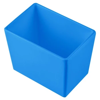 TableCraft CW5022SBL Simple Solutions 1/9 Size Sky Blue Cast Aluminum Deep Straight Sided Bowl - 5" Deep