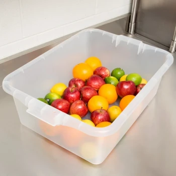 Vollrath 1527B-C13 Traex® Color-Mate™ Clear 20" x 15" x 7" Bus Tub / Food Storage Box - Bulk