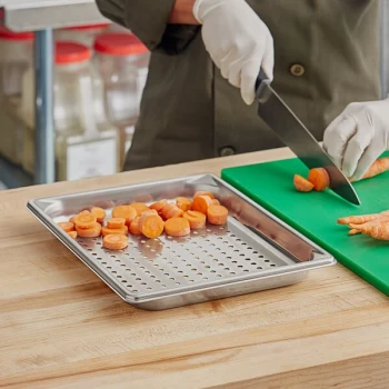 Vollrath 30213 Super Pan V® 1/2 Size 1 1/4" Deep Anti-Jam Perforated Stainless Steel Steam Table / Hotel Pan - 22 Gauge