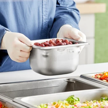 Vollrath 90642 Super Pan 3® 1/6 Size 4" Deep Anti-Jam Stainless Steel Steam Table / Hotel Pan - 22 Gauge
