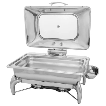 Walco Idol from Steelite International WLWI9LGL 8 Qt. Rectangle Stainless Steel Chafer Set