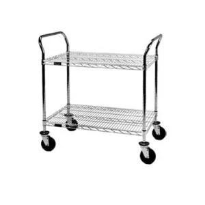 Eagle Group U2-2436C 24" x 36" Chrome Heavy Duty Two Shelf Utility Cart